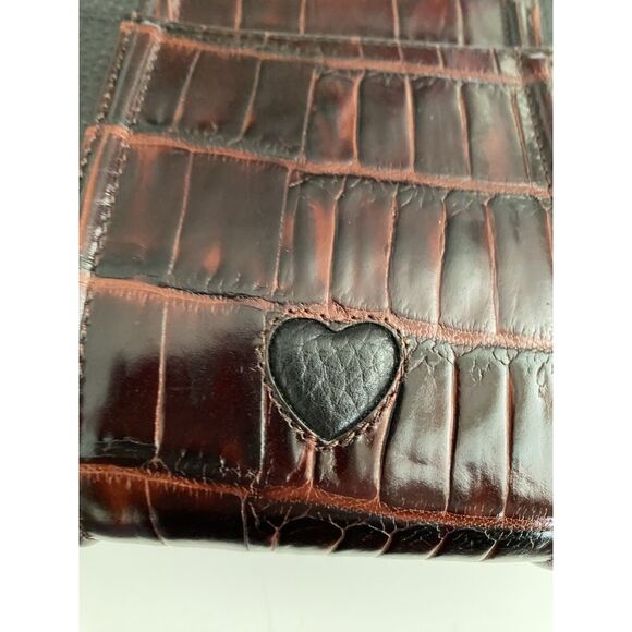 Vintage Black and Brown Brighton Organizer Crossbody Shoulder Strap Purse  EUC - Picture 12 of 16